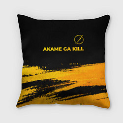 Подушка квадратная Akame ga Kill - gold gradient: символ сверху