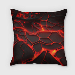 Подушка квадратная Разлом красных плит, цвет: 3D-принт