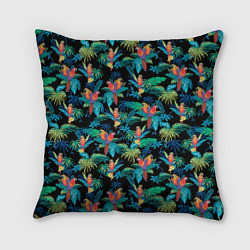 Подушка квадратная Попугаи Макса Пэйна, цвет: 3D-принт