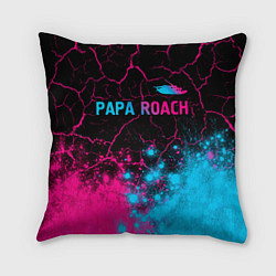 Подушка квадратная Papa Roach - neon gradient: символ сверху
