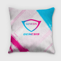 Подушка квадратная Genesis neon gradient style, цвет: 3D-принт