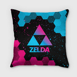 Подушка квадратная Zelda - neon gradient, цвет: 3D-принт