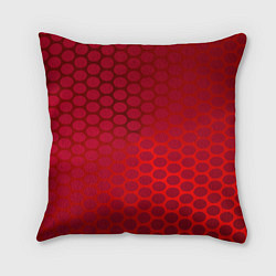 Подушка квадратная Сотовый красный градиент, цвет: 3D-принт