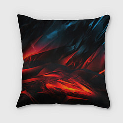 Подушка квадратная Red black abstract, цвет: 3D-принт