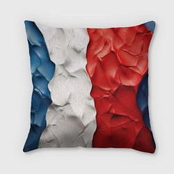 Подушка квадратная Текстура пластилина белая синяя красная, цвет: 3D-принт