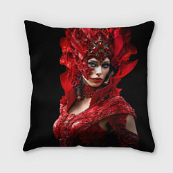 Подушка квадратная Красная королева, цвет: 3D-принт