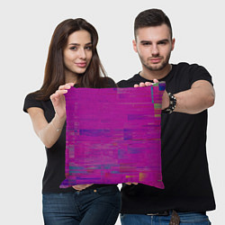 Подушка квадратная Фиолетово византийский глитч, цвет: 3D-принт — фото 2