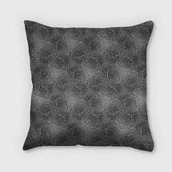 Подушка квадратная Узор Черно-белый, цвет: 3D-принт