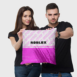 Подушка квадратная Roblox pro gaming: символ сверху, цвет: 3D-принт — фото 2
