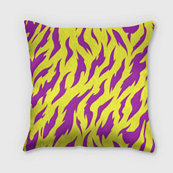 Подушка квадратная Кислотный тигр паттерн, цвет: 3D-принт