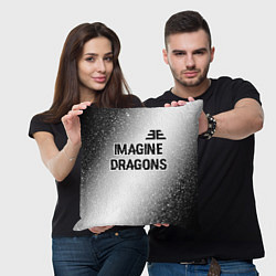 Подушка квадратная Imagine Dragons glitch на светлом фоне: символ све, цвет: 3D-принт — фото 2
