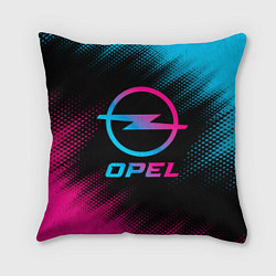 Подушка квадратная Opel - neon gradient, цвет: 3D-принт