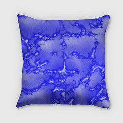 Подушка квадратная Темно-синий мотив, цвет: 3D-принт