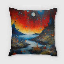 Подушка квадратная Импрессионистская абстрактная живопись, цвет: 3D-принт