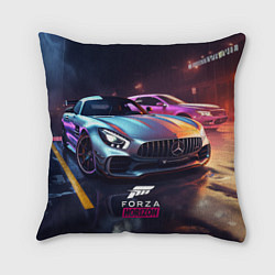 Подушка квадратная Forza Horizon street racing, цвет: 3D-принт