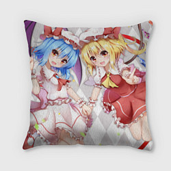 Подушка квадратная Touhou Project Remilia and Flandre Scarlet, цвет: 3D-принт