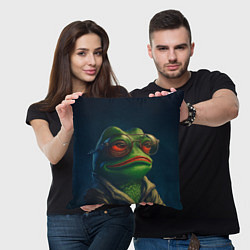 Подушка квадратная Pepe frog, цвет: 3D-принт — фото 2