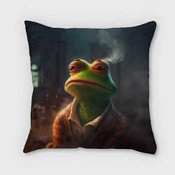 Подушка квадратная Frog Pepe, цвет: 3D-принт