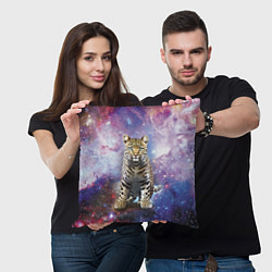 Подушка квадратная Space leopard, цвет: 3D-принт — фото 2