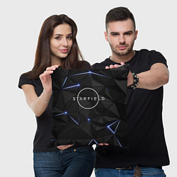 Подушка квадратная Stafield logo black, цвет: 3D-принт — фото 2