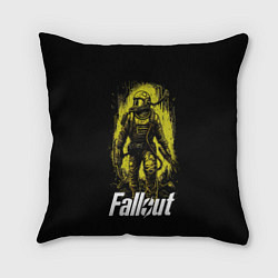 Подушка квадратная Fallout green style, цвет: 3D-принт