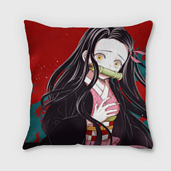 Подушка квадратная Nezuko Kamado арт, цвет: 3D-принт