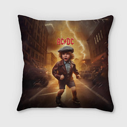Подушка квадратная ACDC boy, цвет: 3D-принт