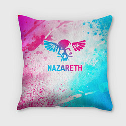 Подушка квадратная Nazareth neon gradient style, цвет: 3D-принт