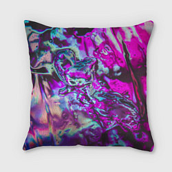 Подушка квадратная Жидкое буйство красок, цвет: 3D-принт