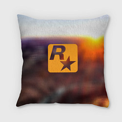 Подушка квадратная Grand Theft Auto rockstar game, цвет: 3D-принт