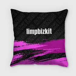 Подушка квадратная Limp Bizkit rock legends: символ сверху, цвет: 3D-принт