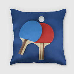 Подушка квадратная Теннисные ракетки, цвет: 3D-принт