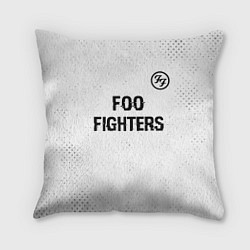 Подушка квадратная Foo Fighters glitch на светлом фоне посередине