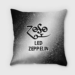Подушка квадратная Led Zeppelin glitch на светлом фоне, цвет: 3D-принт
