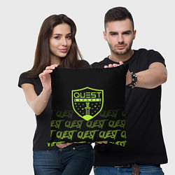 Подушка квадратная Quest esports, цвет: 3D-принт — фото 2