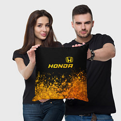 Подушка квадратная Honda - gold gradient посередине, цвет: 3D-принт — фото 2