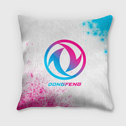 Подушка квадратная Dongfeng neon gradient style, цвет: 3D-принт