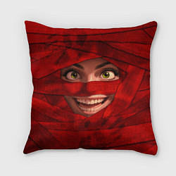 Подушка квадратная Бандаж мумии красный, цвет: 3D-принт