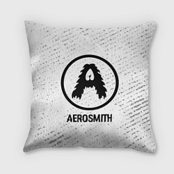 Подушка квадратная Aerosmith glitch на светлом фоне, цвет: 3D-принт
