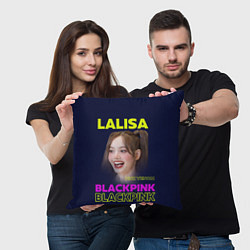 Подушка квадратная Lalisa - девушка из группы Blackpink, цвет: 3D-принт — фото 2