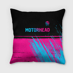 Подушка квадратная Motorhead - neon gradient посередине, цвет: 3D-принт