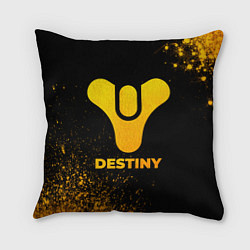 Подушка квадратная Destiny - gold gradient, цвет: 3D-принт
