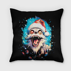 Подушка квадратная Санта Клаус собака монстр, цвет: 3D-принт