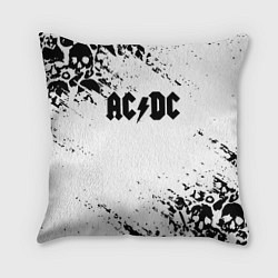 Подушка квадратная ACDC rock collection краски черепа, цвет: 3D-принт