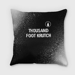Подушка квадратная Thousand Foot Krutch glitch на темном фоне посеред