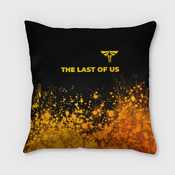 Подушка квадратная The Last Of Us - gold gradient посередине, цвет: 3D-принт