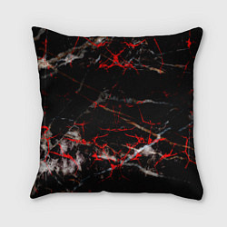 Подушка квадратная Красные узоры, цвет: 3D-принт