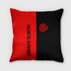 Подушка квадратная Стальной алхимик - красная печать Альфонс, цвет: 3D-принт