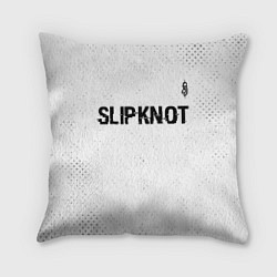 Подушка квадратная Slipknot glitch на светлом фоне посередине, цвет: 3D-принт