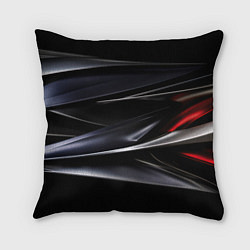 Подушка квадратная Black red abstract, цвет: 3D-принт